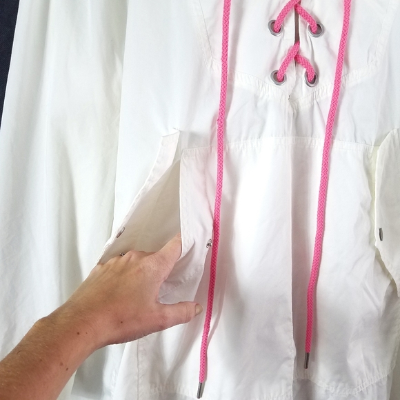 Free People White Poplin Hooded Pullover - Picture 6 of 9